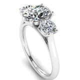 GEORGIE - Lab Grown Diamond Oval Trilogy Engagement Ring