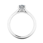 Harrogate Jewellers' LILY Lab-Grown Oval Cut Hidden Diamond Ring, a platinum engagement ring with a brilliant, laboratory grown diamond, bespoke jewellery in Harrogate, Yorkshire.