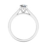 Harrogate Jewellers lab-grown radiant cut solitaire ring, platinum band, Earth Mined Diamonds Wedding Ring, Yorkshire bespoke jewellery.