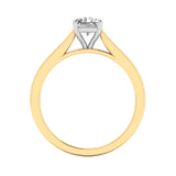 Harrogate Jewellers' PENNY Lab-Grown Classic Radiant Cut Solitaire Ring, ideal for bespoke Yorkshire wedding, Earth Mined and natural diamond alternative.