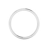 Ladies Platinum Slight Court Wedding Ring Plain Band