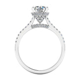 Harrogate Jewellers' SERENA lab-grown classic round brilliant cut diamond engagement ring with hidden halo, bespoke jewellery in Harrogate, Yorkshire