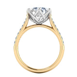 Harrogate Jewellers' JULIET Lab-Grown Diamond Ring, featuring a six claw round brilliant cut diamond in a gold setting, perfect for bespoke Yorkshire weddings.