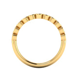 Round Rubover Bezel Set Diamond Ring