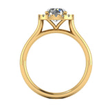 CORA Lab-Grown Classic Round Brilliant Cut Diamond Halo Ring by Harrogate Jewellers, Yorkshire's bespoke jewellery specializing in Platinum Wedding Rings with Earth Mined Diamonds and Laboratory Grown Diamonds.