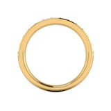 Ladies Yellow Gold Grain Set Round Brilliant Cut Diamond Ring 2mm
