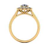 ABBIE – Pear Cut Vintage Halo Engagement Ring