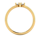 Curved Diamond Band Pear & Round Brilliant Cut Diamonds