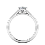 ARYA - Lab-Grown Classic Pear Cut Solitaire Ring by Harrogate Jewellers, an elegant bespoke engagement ring featuring a sparkling pear cut diamond against a white gold band.