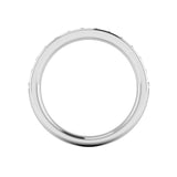 Ladies Platinum Grain Set Round Brilliant Cut Diamond Ring 2mm