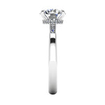 Round Brilliant Cut Diamond Engagement Ring by Harrogate Jewellers, featuring under halo design in platinum, bespoke lab-grown and earth-mined diamond rings in Yorkshire.