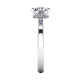 Round Brilliant Cut Diamond Engagement Ring by Harrogate Jewellers, featuring under halo design in platinum, bespoke lab-grown and earth-mined diamond rings in Yorkshire.