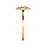 Harrogate Jewellers' DAHLIA Lab-Grown Marquise Cut Diamond Halo Ring in platinum, a top choice for bespoke engagement and wedding rings in Yorkshire