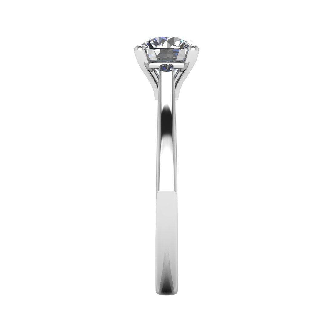 Harrogate Jewellers platinum engagement ring featuring a 0.70CT lab-grown diamond solitaire, bespoke jewellery piece from Yorkshire.