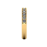 Ladies Yellow Gold Grain Set Round Brilliant Cut Diamond Ring 2mm