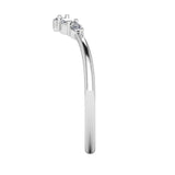 Harrogate Jewellers Mixed Cut Shaped Diamond Curve Band, featuring natural diamonds on a white gold band, perfect for engagement or bespoke wedding ring.