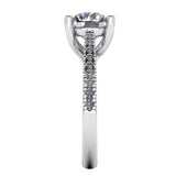 Harrogate Jewellers' JULIET engagement ring, featuring a lab-grown, round brilliant cut diamond set in a six claw setting, ideal for bespoke jewellery lovers in Harrogate, Yorkshire.