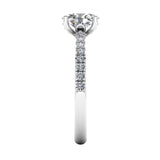 Harrogate Jewellers' MARIE lab-grown round brilliant cut diamond set shoulders ring, premium quality earth mined diamonds wedding ring, Yorkshire bespoke jewellery.