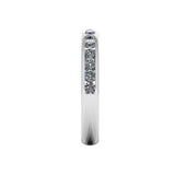 Round Brilliant Cut Channel Set Platinum Diamond Ring 2mm