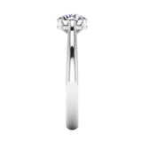 Harrogate Jewellers' MOLLY - Low Set Lab-Grown Diamond Solitaire Engagement Ring. White gold band with a brilliant-cut laboratory-grown diamond, bespoke jewellery in Harrogate Yorkshire.