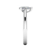 Harrogate Jewellers ARYA - Lab-Grown Classic Pear Cut Solitaire Ring, set in platinum, ideal for bespoke engagement or wedding, Yorkshire