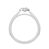 Lab-Grown Oval Cut Diamond Bezel Rub-Over Set Engagement Ring | The Elara Ring