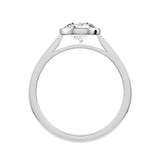 Lab-Grown Round Brilliant Cut Diamond Rub-Over Bezel Set Engagement Ring | The Solace Ring