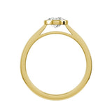 Lab-Grown Oval Cut Diamond Bezel Rub-Over Set Engagement Ring | The Elara Ring