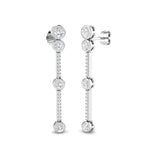 18ct White Gold Diamond Drop Earrings