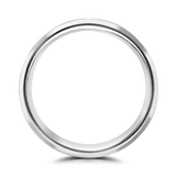 Platinum Brushed Bevelled Edge Wedding Ring