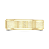 18ct Gold Brushed Bevelled Edge Wedding Ring