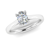 Harrogate Jewellers lab-grown oval cut diamond solitaire ring, a bespoke jewellery piece from Yorkshire, perfect for engagement or wedding, highlighting Earth Mined Diamonds style.