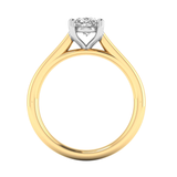 Harrogate Jewellers' WILLOW - Lab-Grown Classic Oval Cut Solitaire Ring on a white background, perfect for bespoke Yorkshire engagement and Earth Mined Diamonds Wedding Rings.