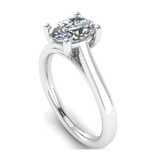 Harrogate Jewellers' WILLOW Lab-Grown Classic Oval Cut Solitaire Ring, showcasing an exquisite laboratory-grown diamond engagement ring on a white background, bespoke jewellery design from Yorkshire.