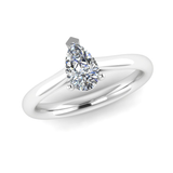 ARYA Lab-Grown Classic Pear Cut Solitaire Ring by Harrogate Jewellers, featuring a large, pear-shaped diamond set in a platinum band, ideal for engagement or bespoke Earth Mined Diamond Wedding in Yorkshire.