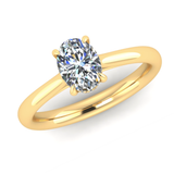 Harrogate Jewellers' EVERLY Lab-Grown 1.00ct Oval Cut Solitaire Diamond Engagement Ring in Yellow Gold, bespoke jewellery in Yorkshire.