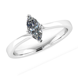 Harrogate Jewellers' TILLY - Lab-Grown Marquise Cut Solitaire Diamond Ring 0.75ct, perfect for a bespoke Yorkshire wedding or engagement ring.