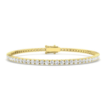 Harrogate Jewellers' Lab Grown 3.00ct Diamond Tennis Bracelet in platinum, showcasing a sleek row of brilliant round-cut diamonds against a white background.