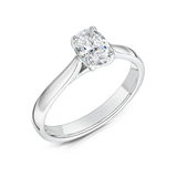 Classic Oval Cut Solitaire Diamond Engagement Ring by Harrogate Jewellers, expertly crafted with a brilliant lab grown diamond, bespoke Yorkshire design.