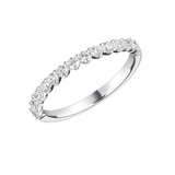 Platinum Diamond 3-Claw Band from Harrogate Jewellers, a bespoke jewellery piece featuring laboratory grown diamonds, ideal for engagement or wedding rings in Yorkshire.