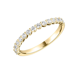 Harrogate Jewellers Yellow Gold Diamond 3-Claw Band, an elegant lab grown diamond engagement ring, bespoke jewellery piece from Yorkshire.