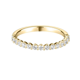 Harrogate Jewellers' Yellow Gold Diamond 3-Claw Band, a bespoke jewellery piece with lab grown diamonds, ideal for Yorkshire weddings and engagements.