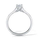 Classic Cross-Over Solitaire Round Brilliant Cut Diamond Engagement Ring by Harrogate Jewellers, a bespoke piece from Yorkshire's finest selection of lab grown diamond wedding rings.
