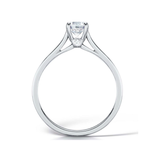 Signature Hidden Diamond Solitaire Engagement Ring by Harrogate Jewellers, a bespoke jewellery piece from Yorkshire featuring a lab grown diamond set in a silver ring.