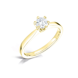 Six Claw Classic Solitaire Round Brilliant Cut Diamond Engagement Ring from Harrogate Jewellers, a bespoke jewellery piece in Harrogate, Yorkshire featuring a lab grown diamond.