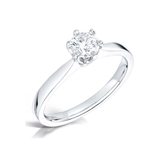 Six Claw Classic Solitaire Round Brilliant Cut Diamond Engagement Ring from Harrogate Jewellers, a bespoke piece perfect for wedding or engagement, crafted in Yorkshire with lab grown diamonds.