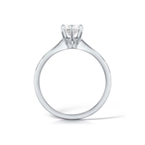 Six Claw Classic Solitaire Round Brilliant Cut Diamond Engagement Ring by Harrogate Jewellers, a bespoke jewellery piece in silver, perfect for Yorkshire weddings.