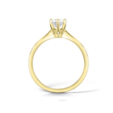 Six Claw Classic Solitaire Round Brilliant Cut Diamond Engagement Ring by Harrogate Jewellers, bespoke Yorkshire wedding rings with lab grown diamonds.