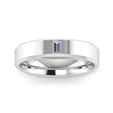 Gents Platinum 6mm Baguette Cut Diamond Set Wedding Ring by Harrogate Jewellers, ideal for bespoke jewellery lovers in Yorkshire.