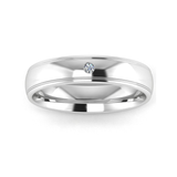 Gents Platinum 6mm Solitaire Diamond Set Wedding Ring by Harrogate Jewellers, a lab-grown diamond ring, bespoke jewellery in Harrogate, Yorkshire.